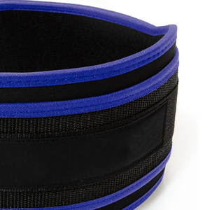 Neoprene Weight Lifting Waist Support <b>Belt</b> With Chain Adjustable For Strength Training Unisex Black Blue - Product Image 4