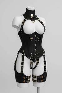 Conjunto de Arnés de Cuero Estilo Bondage Sexy, Lencería Fetichista de Tela No Tejida - Product Image 4