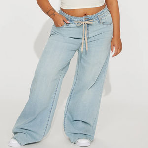 Jeans baggy pour femmes, pantalon en denim à jambes larges, coupe ample, vêtements en denim décontractés et confortables, tendance pour femmes - Product Image 4