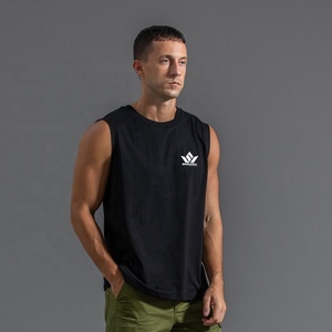 Débardeur décontracté pour homme, rouge uni, col rond, tricoté, sans manches, respirant, coupe classique, style musculaire - Product Image 2