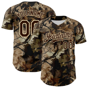 Custom Camo Sublimated Baseball Jersey Full Button Breathable Polyester Short Sleeve Unisex Team Uniform Right Sleeve Logo All - Product Image 1