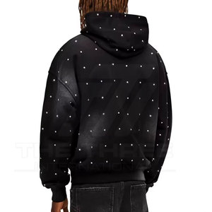 Sudadera con Capucha Moderna para Hombre con Pedrería, Diseño Decorativo con Cristales, Tela Suave y Cómoda, Ropa de Moda para Uso Diario - Product Image 6