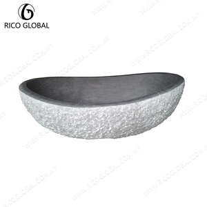 อ่างอาบน้ำแบบลอยตัวทันสมัย แกะสลักด้วยหินสีน้ำเงิน อ่างอาบน้ำหรูหรา - Product Image 2