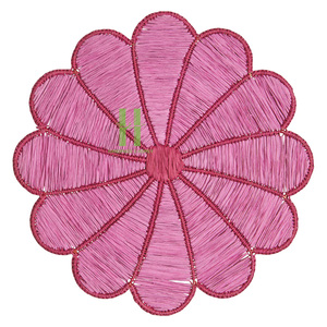 Eco-friendly Bohemian Seagrass Charger Plate <b>Wall</b> Decoration Flower Placemat Home <b>Table</b> Mats 35cm Diameter HNH Craft OEM Made - Product Image 5