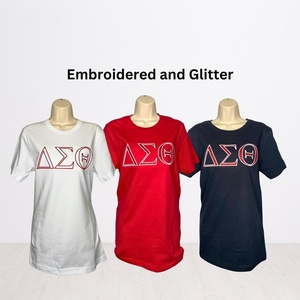 Camisetas con Gráficos Bordados y Brillantes, Moda Nueva, para Chicas y Mujeres, Ropa Casual de Calle, Perfecta para Eventos de Moda, Clubes y Equipos de Fans - Product Image 1
