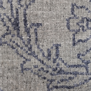 Alfombra DECORDEC Silver Dynasty Grey, Tejida a Mano, Antideslizante, Ecológica, de Lana Gruesa, Moderna, con Medallón Ornamental, Pelo Mediano, para Sala de Estar - Product Image 3