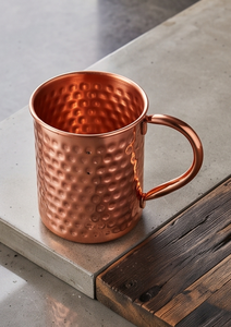 Hammered Pure Copper Moscow Mule Mug Traditional Drinkware Solid Metal Coffee <b>Tea</b> <b>Cup</b> Barware Supplies - Product Image 2