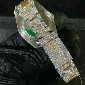 Reloj de pulsera personalizado hecho a mano, joyería de belleza artística, unisex, clásico, estilo hip hop, automático, mecánico, ETA, acero inoxidable, cristal de zafiro, 44 mm - Product Image 4