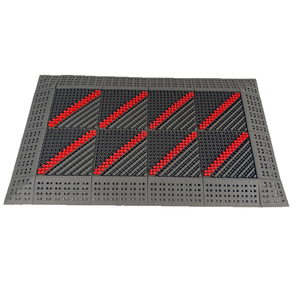 Tapis d'entrée extérieur anti-poussière antidérapant avec drainage en EVA et nylon, tapis de sol à brosses - Product Image 5