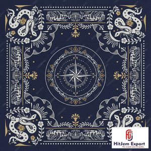 Collection en Gros de Foulards de Luxe Personnalisés en Soie Imprimée, Écharpes Carrées Tendance pour la Tête et le Cou, Collection Hijab - Product Image 2