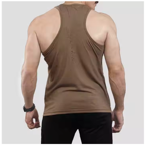Camiseta sin mangas de alta calidad para hombre, transpirable, 100% algodón, para gimnasio, entrenamiento físico, con función de secado rápido de BD - Product Image 2