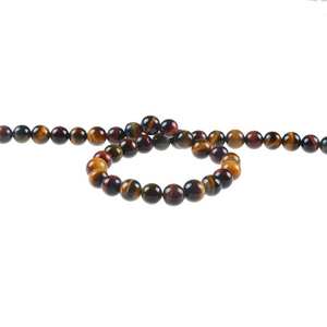 ลูกปัดไทเกอร์อายหลากสีทรงกลม เรียบเนียน ทำจากอัญมณีธรรมชาติ สำหรับทำเครื่องประดับ ขายส่งจำนวนมาก - Product Image 4