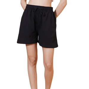 Shorts de sport pour femmes, en molleton de coton de haute qualité, respirants, brodés, shorts de jogging - Product Image 1