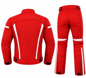 Ensemble veste et pantalon de moto de course Premium Guruna pour hommes |   Équipement de protection imperméable et respirant en polyester/coton | - Product Image 2