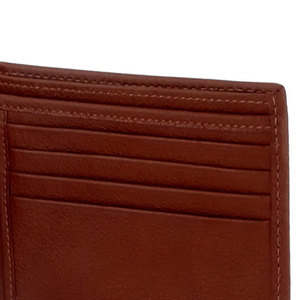 กระเป๋าสตางค์หนังวัวแท้พรีเมียมสำหรับผู้ชาย กระเป๋าหนังลายขน กระเป๋าสตางค์แบบพับสองตอน ทำมือ คุณภาพสูง หนังแท้ - Product Image 6