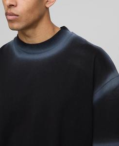 Camisetas personalizadas de corte holgado y gramaje pesado, estilo retro americano, algodón grueso, logotipo serigrafiado, ropa urbana para hombre, jersey de color sólido. - Product Image 5