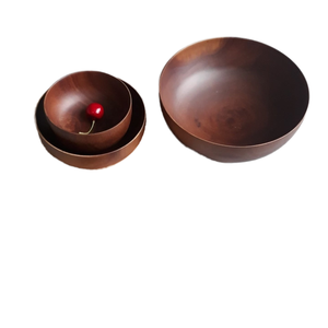 Servir la famille Acacia bois riz bol Hanoi Vietnam naturel écologique fait à la main Style campagnard vaisselle pour la maison Restaurant - Product Image 1