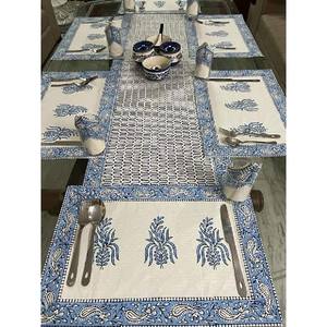 Block Print Cotton Table Mats and Napkins Sets for the Dining Room Placements Kitchen Textiles Indian Style Dining - Product Image 6