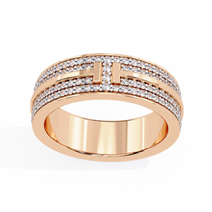 JURA JEWEL Yellow Gold 14K Solid Gold Synthetic (Lab Grown) Diamond Brilliant Cut Luxury Wedding <b>Ring</b> <b>Band</b> Women's IGI Certified - Product Image 2