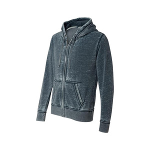 เสื้อฮู้ดซิปแบบลำลองสำหรับผู้ชาย มีกระเป๋าจิงโจ้และเชือกผูก - Product Image 5