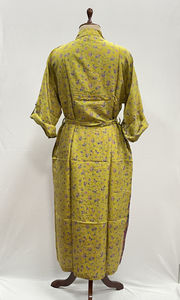 Kimono de Seda Satinada Hecho a Mano en India, Elegante y Sexy, con Estampado Floral/Unicolor, Bata de Baño Transpirable, Camisón - Product Image 3