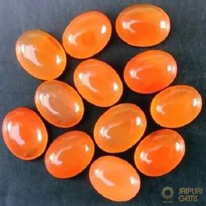 Pierre précieuse citrine naturelle, coupe ovale orange, polie, certifiée IGI, pour la fabrication de bijoux - Product Image 1