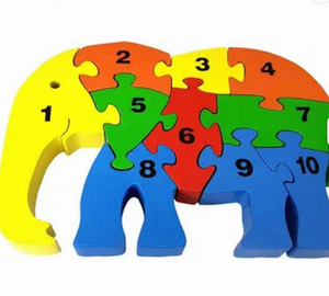 Rompecabezas de Animales para Niños, Juguete Educativo de Elefante, Rompecabezas de Madera con Forma de Elefante de Súper Calidad, por Exportador - Product Image 5