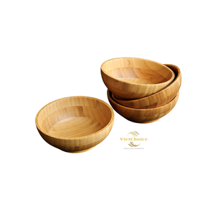 Tazón de Bambú Natural, Tazón de Madera Ecológico, Vajilla Reutilizable para Ensaladas, Arroz, Sopa, Uso en la Cocina - Product Image 3