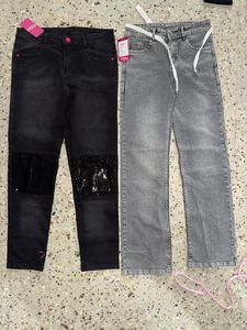 Jeans Stockify au design unique pour garçons et filles, pantalons en denim tendance, pantalons décontractés confortables pour enfants, tenue élégante pour tous les jours, en solde - Product Image 1
