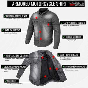 Chaqueta de Motociclista Blindada PERFORMER para Hombre, Nivel 2 CE, Camisa de Franela, Bolsillos Ventilados, 4 Bicicletas, Nombre del Equipo de Carreras - Product Image 4