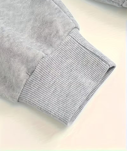 Men's Breathable 380g Hoodie Sweatpants Set Casual Winter Wear Polyester French Terry Knitted Fabric Hooded Joggers - Product Image 5