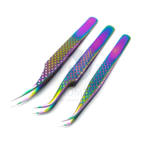 Pinzas para Pestañas, Juego de Pinzas para Extensiones de Pestañas, 5 Pinzas de Acero Inoxidable Japonés con Punta Curva y Lisa, Marca OEM 45 90 - Product Image 4