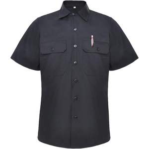 2025 Chemise de travail à manches courtes avec col droit uniforme utilitaire résistant aux taches et aux rides - Product Image 6