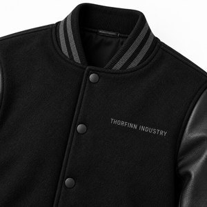Blouson universitaire d'hiver pour homme en laine à capuche, style urbain, imperméable, avec empiècements en toile, couleur blanc uni, personnalisable avec logo, très demandé - Product Image 6
