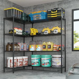 Scaffalatura in Filo Metallico NSF da 15 Metri con Ripiani Regolabili e Molteplici File, Scaffale di Stoccaggio in Plastica Resistente - Product Image 2