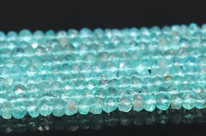 Cuentas de rondelle facetadas de apatita natural de 4-5MM con 13 pulgadas de longitud para la fabricación de joyas - Product Image 6