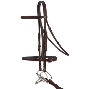 Leather Horse Bridle horse bridle dressage thick padded noseband black with <b>flash</b> & Leather horse halter - Product Image 1