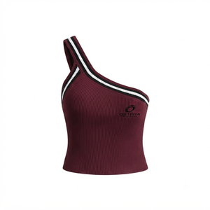Women's Green Ribbed Knit Canvas Tank Top O-<b>Neck</b> Solid Color Formal Style Regular Length Polyester/Cotton Eco-Friendly Front - Product Image 2