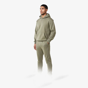 <b>Top</b> Selling Men's 100% Cotton 400 GSM Oversized Sweat Suit with for Puff Print Logo Two-Piece Heavyweight Tracksuit Set - Product Image 1