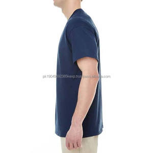 Navy Blue Color Cotton Men's <b>T</b> <b>Shirts</b> <b>Plain</b> <b>Oversize</b> Round Neck Short Sleeve Summer Wear Custom Logo Design High Street <b>T</b> <b>Shirts</b> - Product Image 4