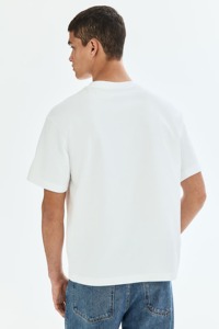 Custom <b>White</b> Colour Heavyweight 240GSM 100% Cotton Men Oversized T-Shirt Drop Shoulder Streetwear Blank <b>Tees</b> - Product Image 3