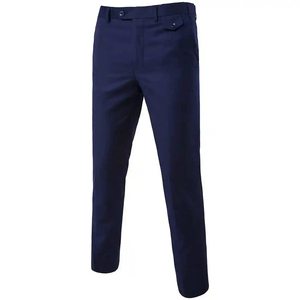 Pantalones de Vestir Formales para Hombre, Estilo Urbano, Ligeros, Corte Recto, Frente Plano, Lavados, Cintura Ajustada, Elegantes, para Uso Formal - Product Image 5