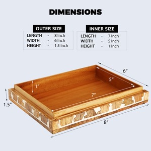 Luxury Bone Inlay Jewelry Box with Lid Decorative <b>Storage</b> Box for Accessories - Product Image 3