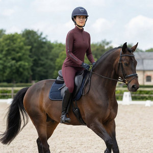 Cozy Girl <b>Aesthetic</b> Base Layer Shirt Breathable Thermal Insulation Weave Polyester Spandex Stretchable Material Horse Riding <b>Top</b> - Product Image 6