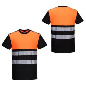 เสื้อยืดทำงานนิรภัยหลายขนาด OEM เสื้อผ้าสำหรับงานก่อสร้าง เสื้อผ้าสะท้อนแสง เสื้อยืดทำงานแบบ Hi-Vis - Product Image 1