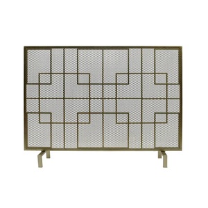 Monarch Grid Malla Metálica Protectora para Chimenea, Protector de Chispas Geométrico, Cubierta de Malla Protectora Independiente para Hogar, Decoración Moderna - Product Image 4