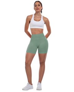Sports Yoga Shorts For Women Workout Gym Biker Shorts High Waisted Tummy Control Butt Lifting Running <b>Booty</b> Scrunch Butt Shorts - Product Image 3