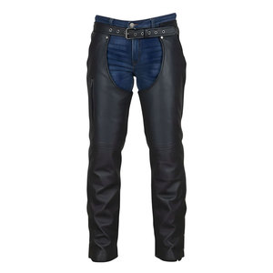 Polainas largas de cuero genuino estilo western para montar a caballo, polainas de cuero partido para hombre a bajo precio - Product Image 1