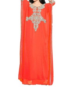 Black Embroidered <b>Gold</b> Neckline Long Sleeve Floor Length Modest Polyester Plus Size <b>Evening</b> Party <b>Dress</b> for Women Middle East - Product Image 3