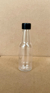 60ml Clear PET Plastic Bottle with Black Screw Cap - Product Image 2
